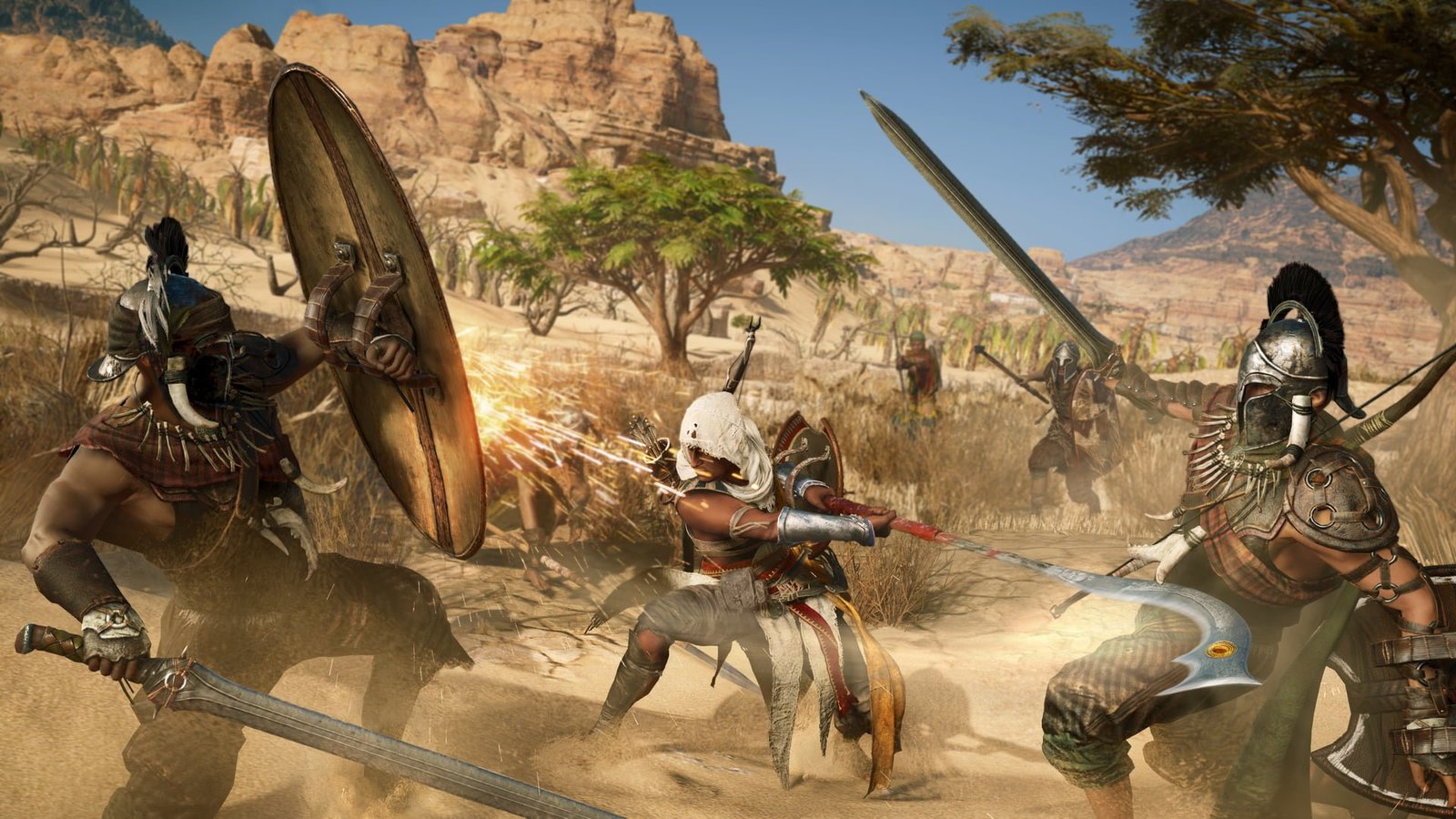 Imagem mostrando o combate em Assassin's Creed