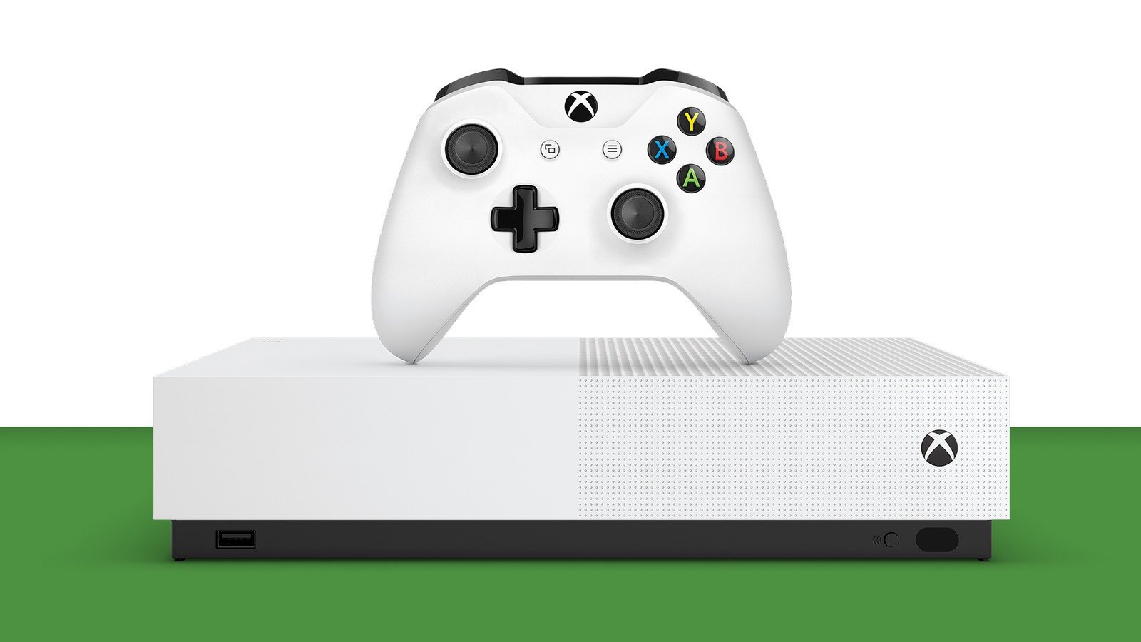 Imagem do console Xbox One S All-Digital Edition.